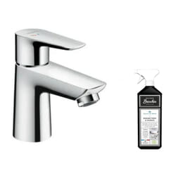 Mitigeur lavabo Hansgrohe Talis e 80 CoolStart sans tirette ni vidage chrome + nettoyant Briochin