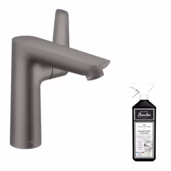 Mitigeur lavabo Talis E 150 avec tirette et vidage noir chrome brossé + nettoyant Briochin