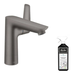 Mitigeur lavabo Talis E 150 avec tirette et vidage noir chrome brossé + nettoyant Briochin