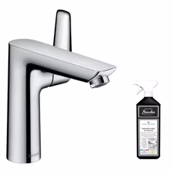 Misez sur les matériaux haut de gamme et les lignes épurées du mitigeur lavabo Hansgrohe Talis E 150 pour une robinetterie à  ...