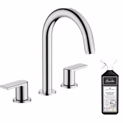 Dans votre commande vous retrouverez : Mélangeur de lavabo 3 trous Garniture de vidage Les avantages du mélangeur lavabo HANS ...