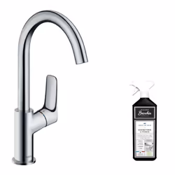 Avantages du mitigeur lavabo à bec haut Hansgrohe Logis 210 sans tirette et sans vidage : Ecosmart : Le mitigeur lavabo Hansg ...