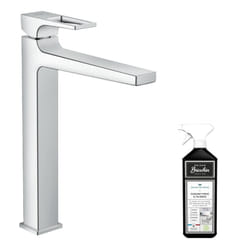 Mitigeur lavabo Hansgrohe 260 poignée étrier chrome + nettoyant Briochin