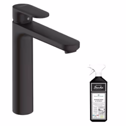 Les avantages du mitigeur lavabo HANSGROHE Vernis blend 190 sans tirette ni vidage noir mat : Mitigeur élégant et moderne Tec ...