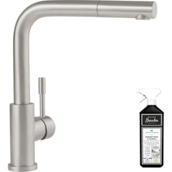 Robinet cuisine villeroy et boch Steel Shower acier massif + nettoyant