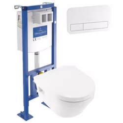 Les caractéristiques techniques de votre cuvette wc suspendue sans bride Villeroy & boch architectura Code article : 5684r001 ...