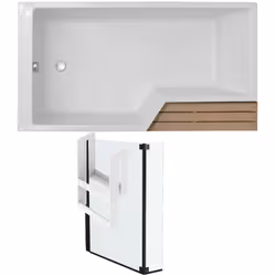 Ce lot comprend : La baignoire bain douche Le pare bain 2 volets Des pieds réglables Le système de vidage Un marche pied et u ...