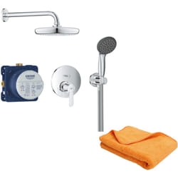 Colonne de douche encastrée Grohe Get Quickfix + microfibre