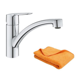 Robinet de cuisine bec bas Start 2021 chromé + microfibre