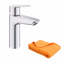 Mitigeur lavabo Quickfix Start 2021 avec vidage Push-Open chromé + microfibre