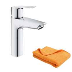 Mitigeur lavabo Quickfix Start 2021 avec vidage Push-Open chromé + microfibre