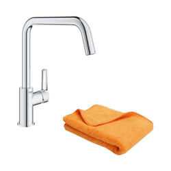 Robinet de cuisine monocommande Grohe Start 2021 chromé + microfibre