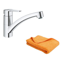 Robinet de cuisine bec bas Grohe Start Eco Quickfix + microfibre