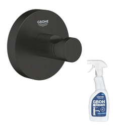 Patère murale Start noir mat + nettoyant GrohClean