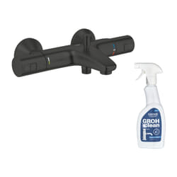 Grohe - Mitigeur bain douche thermostatique Precision Start noir + nettoyant GrohClean