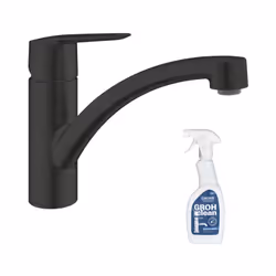 Robinet de cuisine Start noir mat + nettoyant GrohClean