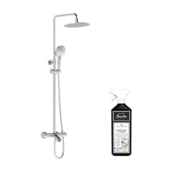 Colonne de douche ou bain douche thermostatique Aquaheat Bliss 250 + Nettoyant Briochin