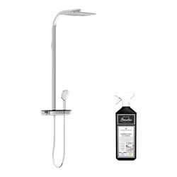 Les avantages de la colonne de douche Design esthétique : Avec sa tête de douche carrée et son revêtement chromé brillant ell ...