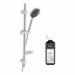 Pommeau de douche Master Slot 3 jets avec barre, porte savon et flexible + nettoyant Briochin