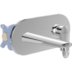 Villeroy&boch - Mitigeur lavabo mural villeroy et boch O.novo Start avec vidage Push Open chrome + corps encastré