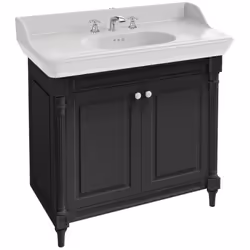 Pack meuble vasque Cléo 1889 3 trous + mélangeur croisillon chromé