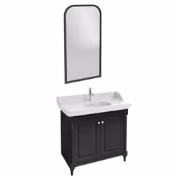 Meuble salle de bain Cléo 1889 plan vasque + miroir + mitigeur lavabo chromé