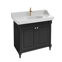 Meuble salle de bain Cléo 1889 plan vasque + mitigeur lavabo or