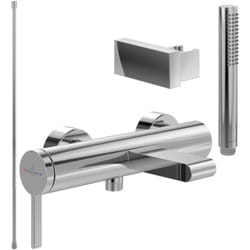 Villeroy&boch - Pack mitigeur baignoire mécanique villeroy et boch Dawn Chrome + douchette + flexible + support