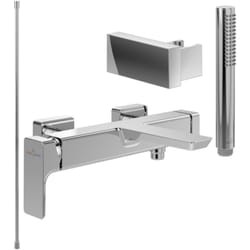 Pack mitigeur baignoire mécanique villeroy et boch Subway 3.0 Chrome avec ensemble