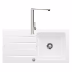 Les avantages de l'Evier VILLEROY ET BOCH Architectura 60 Blanc - Vidage automatique inclus Fabriqué en France Évier en céram ...