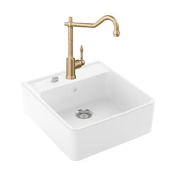 Villeroy&boch - Evier villeroy et boch Timbre d'office Tradition 1 bac vidage auto + Robinet de cuisine Avia 2.0 Or Mat