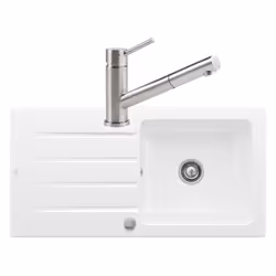 Les avantages de l'Evier VILLEROY ET BOCH Architectura 60 Blanc - Vidage automatique inclus Fabriqué en France Évier en céram ...