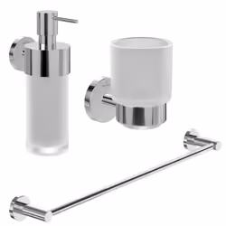 Porte-verre + Distributeur de savon + Barre porte-serviettes Elements Tender