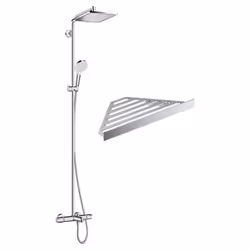 Avantages de la colonne pour baignoire Hansgrohe Crometta E 240 Technologie QuickClean : évite l'accumulation de calcaire pou ...