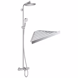 Avantages de la colonne bain douche thermostatique Hansgrohe Crometta S 240 : Double sortie : pour prendre un bain et une dou ...