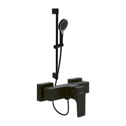 Mitigeur mécanique douche  Architectura Square Noir mat + Ensemble de douche Verve Showers 3 jets Noir mat