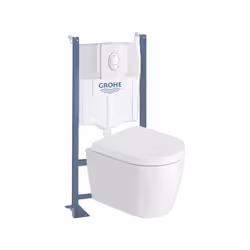 Les avantages du pack WC suspendu sans bride compact DURAVIT Me by Starck + bâti support GROHE Rapid SL Projet + abattant + p ...