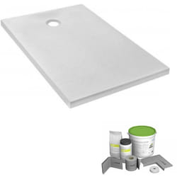Jacob Delafon - Pack receveur de douche 140 x 90 Ipso rectangle blanc + Kit d'étanchéité wedi