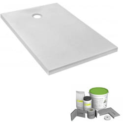 Jacob Delafon - Pack receveur de douche 140 x 80 Ipso rectangle blanc + Kit d'étanchéité wedi