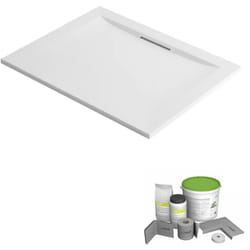 Jacob Delafon - Pack receveur de douche 160 x 90 Flight Pure rectangle blanc + Kit d'étanchéité wedi + Pieds