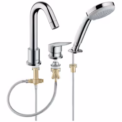 Les avantage du lot mitigeur bain douche 3 trous HANSGROHE Logis chromé + corps encastré : Ensemble 100% complet avec des pro ...