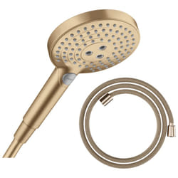 Hansgrohe - Pommeau de douche Raindance Select s EcoSmart 120 3 jets bronze brossé + flexible de douche Designflex 160 cm bronze brossé
