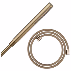 Pommeau de douche Pulsify S 100 EcoSmart bronze brossé + flexible de douche Designflex 160 cm bronze brossé
