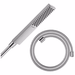 Pommeau de douche Pulsify E 100 EcoSmart chromé + flexible de douche Designflex 160 cm chromé