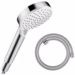 Les avantages du pommeau de douche HANSGROHE Crometta EcoSmart 2 jets blanc/chromé Largeur agréable pour une utilisation simp ...