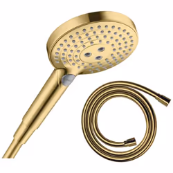 Les avantages du pommeau de douche HANSGROHE Raindance Select S EcoSmart 120 3 jets aspect doré poli: Pommeau avec 3 jets pou ...