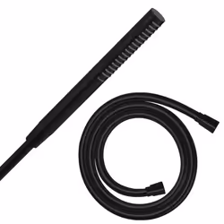 Pommeau de douche Pulsify S 100 EcoSmart noir mat + flexible de douche 1,60 m Isiflex noir mat