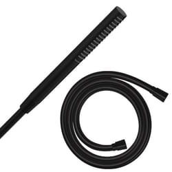 Pommeau de douche Pulsify S 100 EcoSmart noir mat + flexible de douche 1,60 m Isiflex noir mat