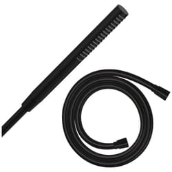 Pommeau de douche Hansgrohe Pulsify s 100 EcoSmart noir mat + flexible de douche 1,25 m Hansgrohe Isiflex noir mat