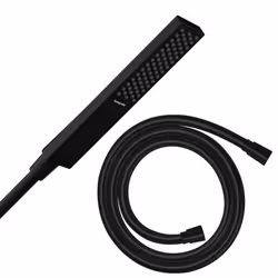 Pommeau de douche Pulsify E 100 EcoSmart noir mat + flexible de douche 1,60 m Isiflex noir mat